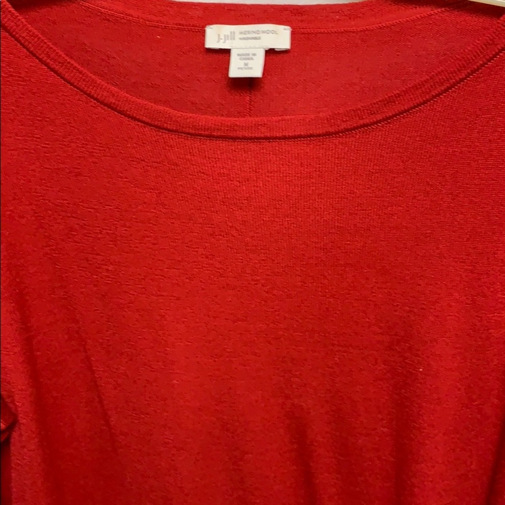 J Jill red sweater size m